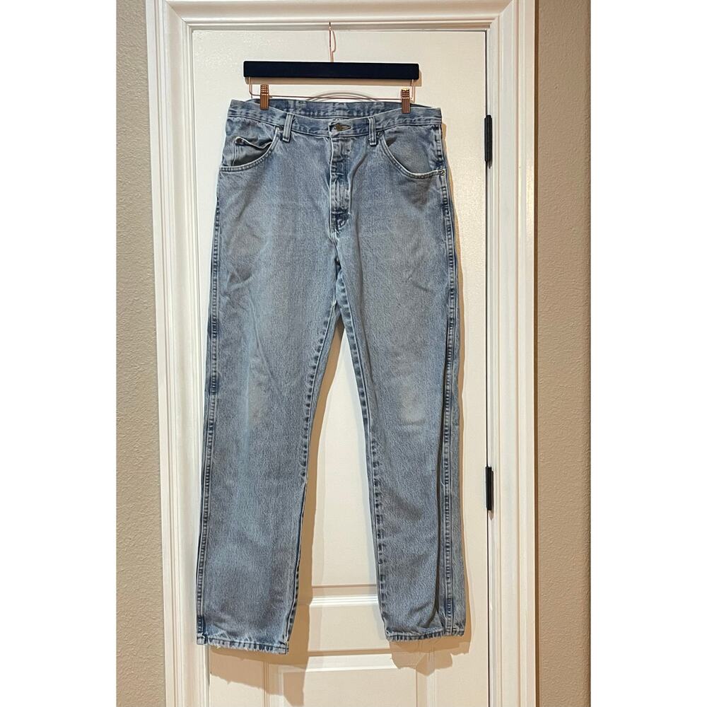 Wrangler Premium Quality Men's Light Blue Denim Jeans Size 36 x 34
